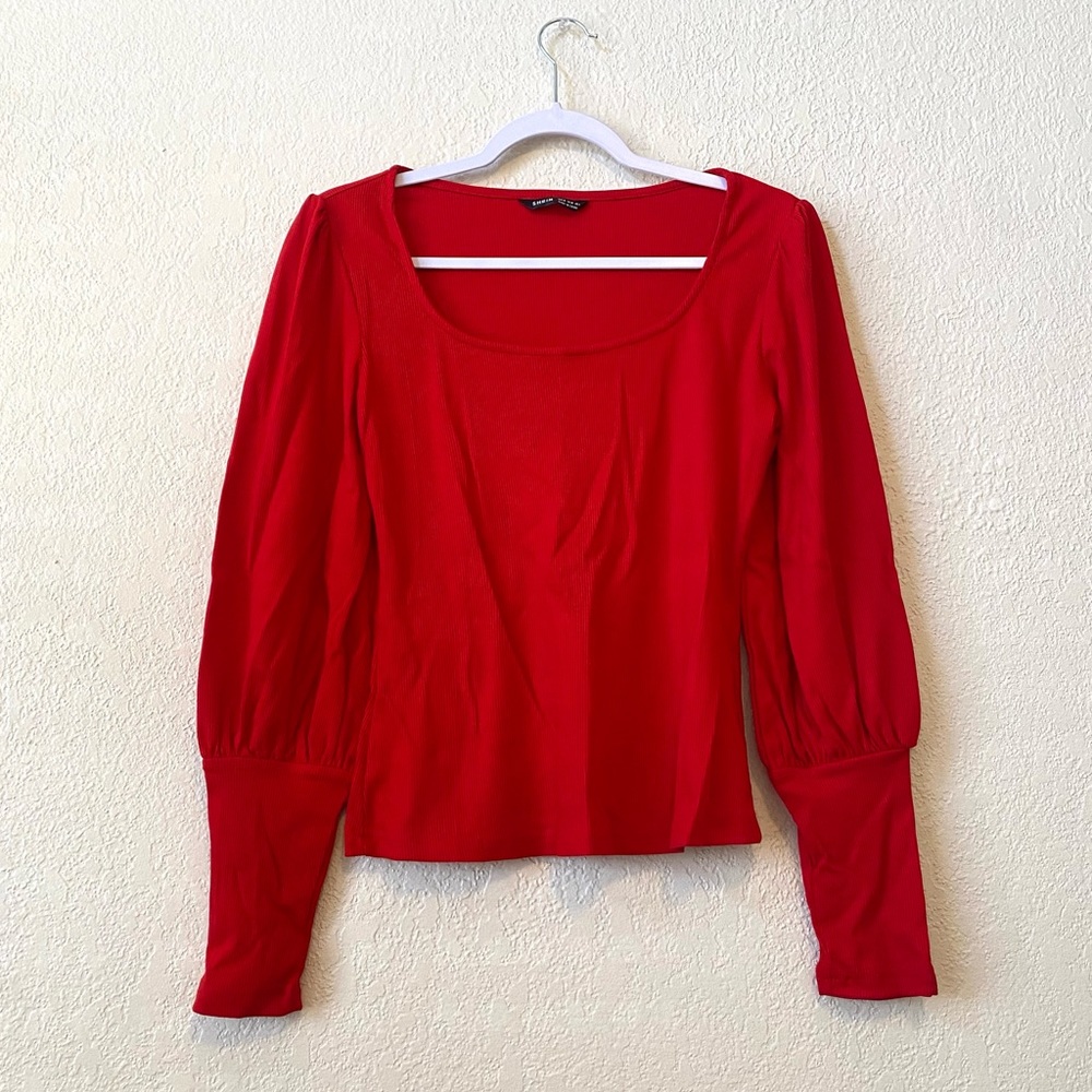 SHEIN Red Long Sleeve Sweater